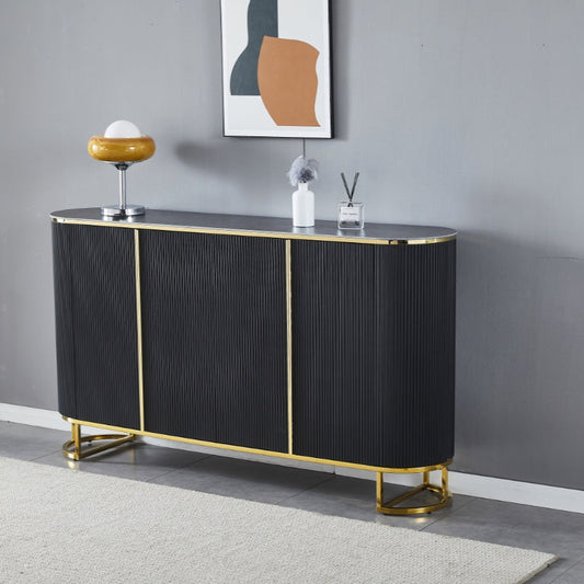 Buffet ophelia noir mat 180cm