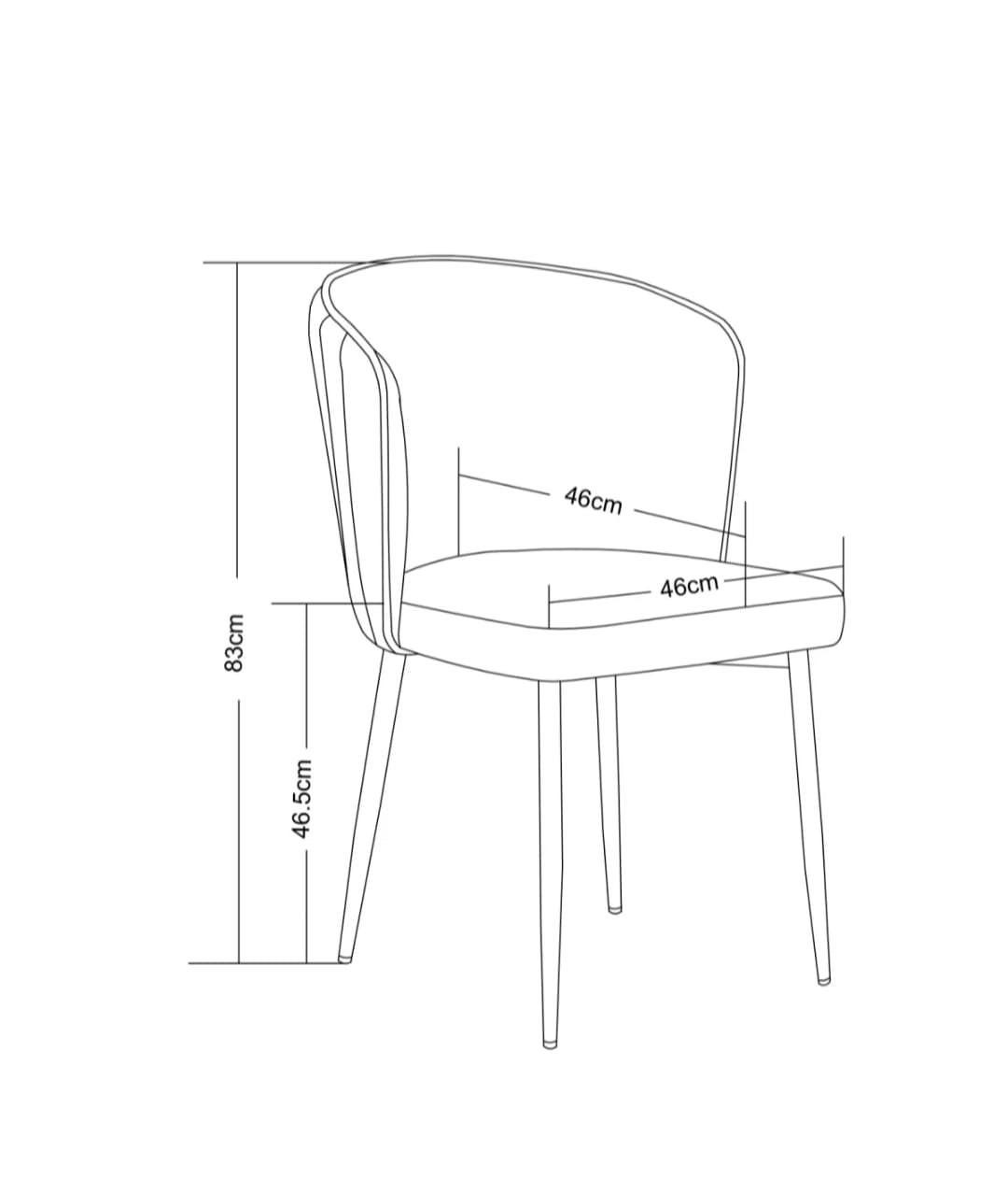 Chaise Diana gris souris