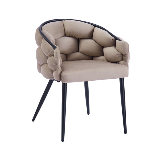 Chaise ballon moka pied noir lot de 2 chaises