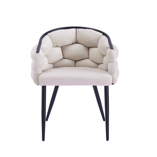 Chaise ballon écru pied noir lot de 2 chaises