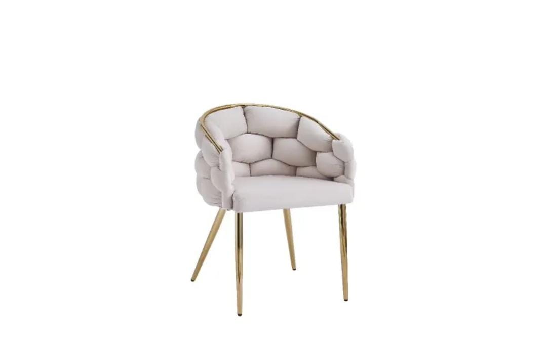 Chaise ballon écru doré lot de 2 chaises