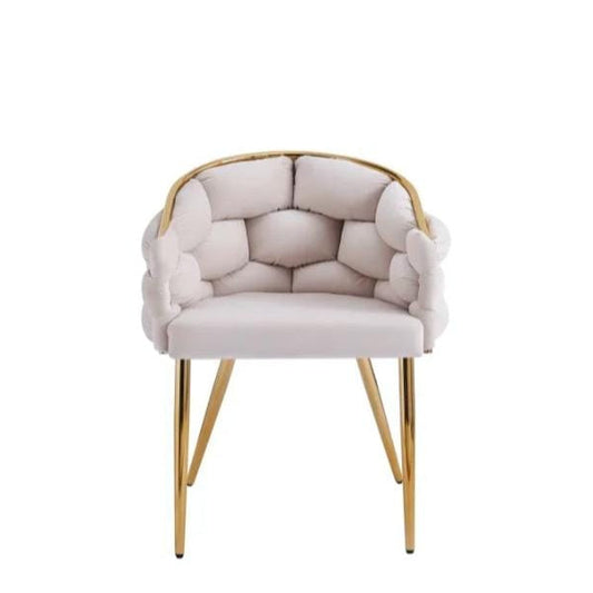 Chaise ballon écru doré lot de 2 chaises