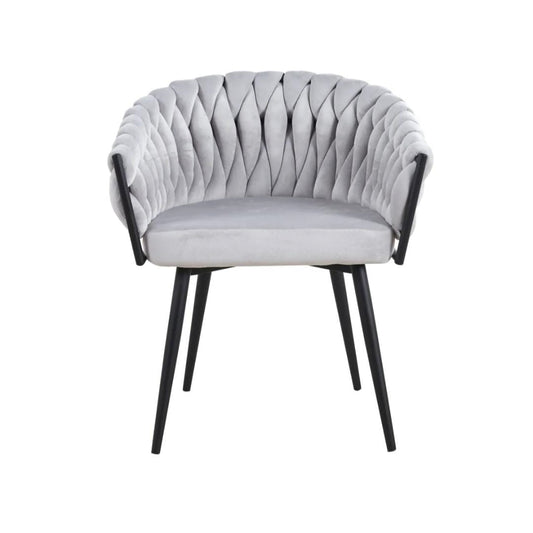 Chaises trésses gris souris lot de 2 piéces