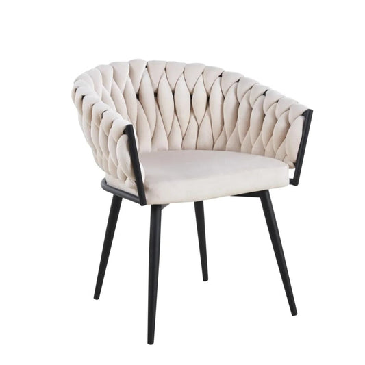Chaise trésses beige lot de 2 piéces