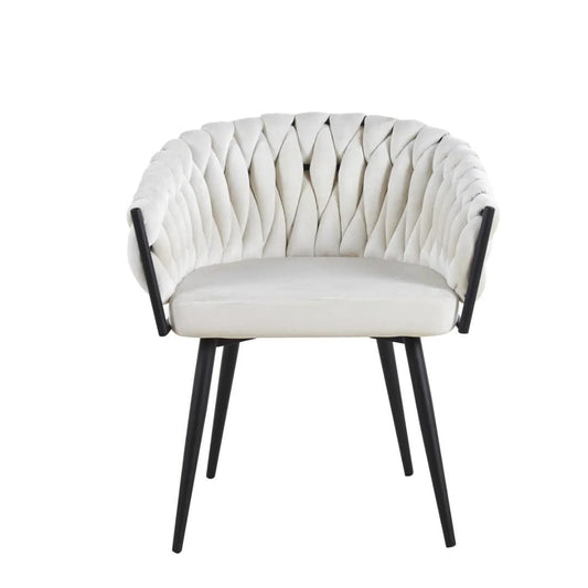 Chaise trésses écru lot de 2 piéces
