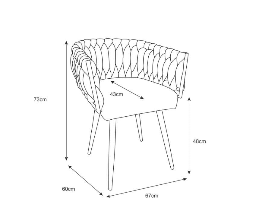 Chaise trésses beige lot de 2 piéces