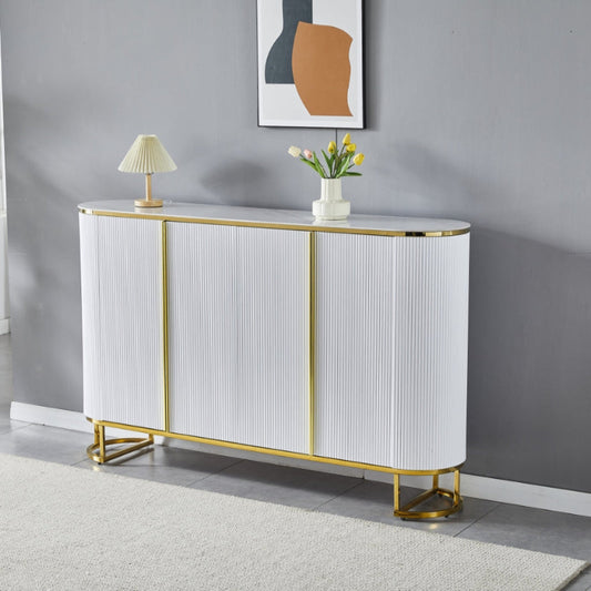 Buffet ophelia blanc doré 180cm