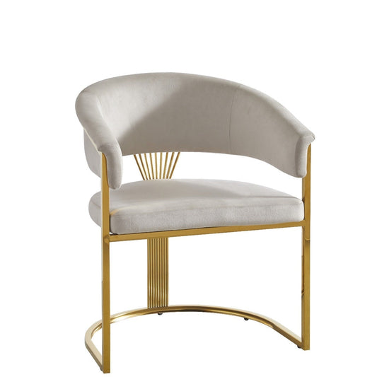 Chaise Ana taupe doré