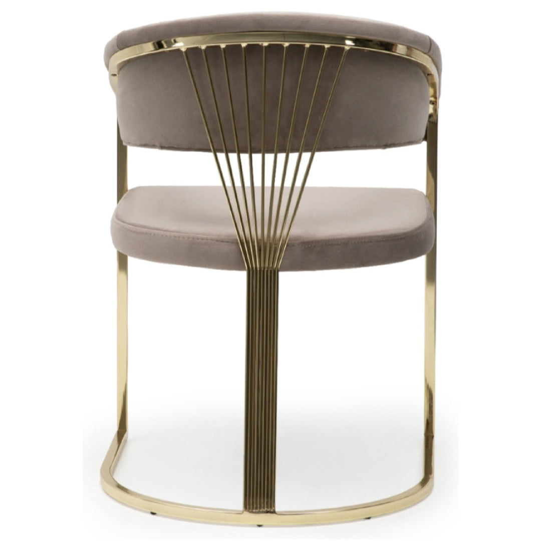 Chaise Ana taupe doré